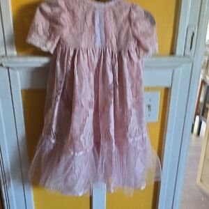 Source Unknown Pink Lace Kids Casual Dress